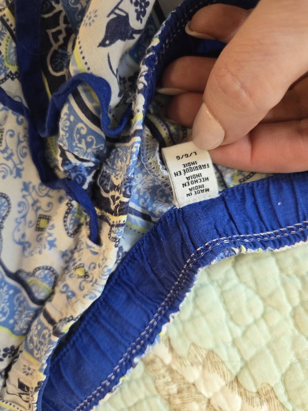 💚3 For $15 Mae Blue Patterned Pom-Pom Women’s Sleep/Casual Shorts - Picture 4 of 8